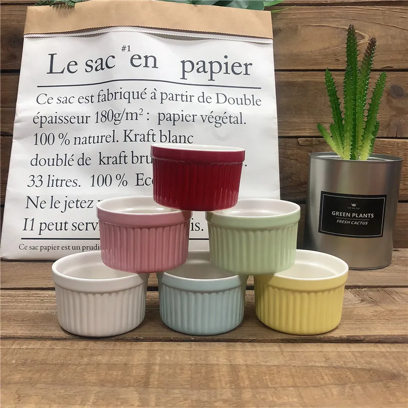 Красочная керамическая миска для десерта пудинга ramekin выпечки Лидер продаж на