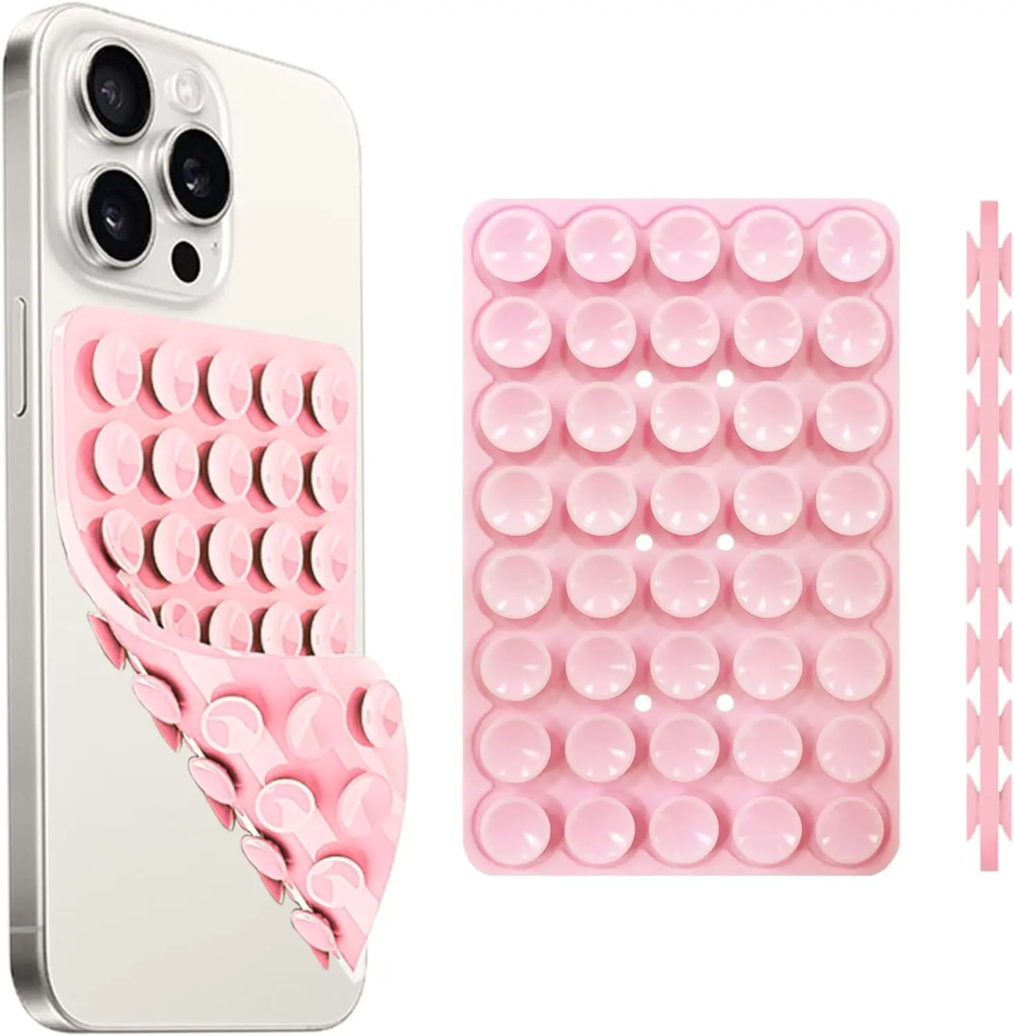 Silicone Suction Cup Phone Case Mount Double Sided, Phone Accessories Strong Grip Holder for Selfies and Videos TLX0281