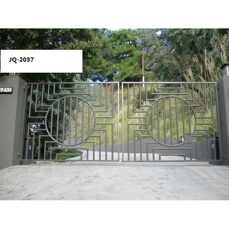 Chinese pedestrian cheaper used metal farm modern metal big main home iron gates for sale