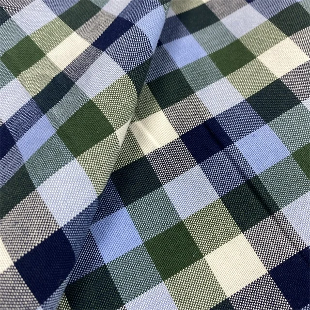 100%cotton reactive yarn dyed oxford men shirts woven fabric