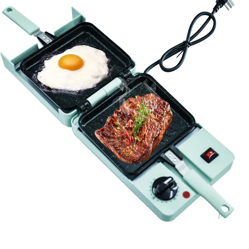 Detachable Non-stick Plates Cool Touch Handles 180 Degrees Open Breakfast Mini 3 In 1 Steak Sandwich Maker egg sandwich maker