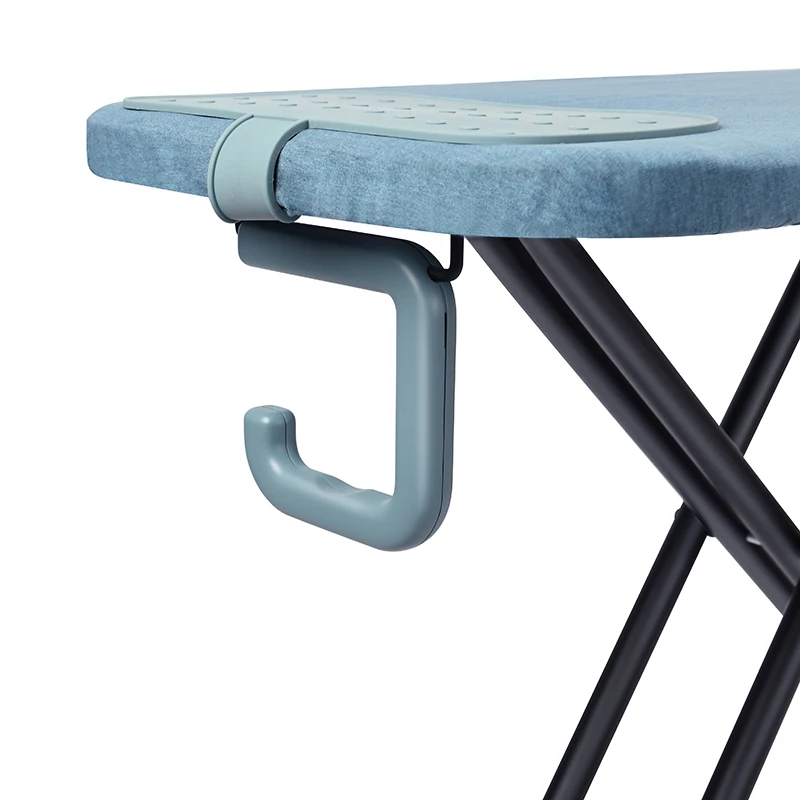 Custom Mesh Folding Household Hook Ironing Board With Retractable Silicon Rest