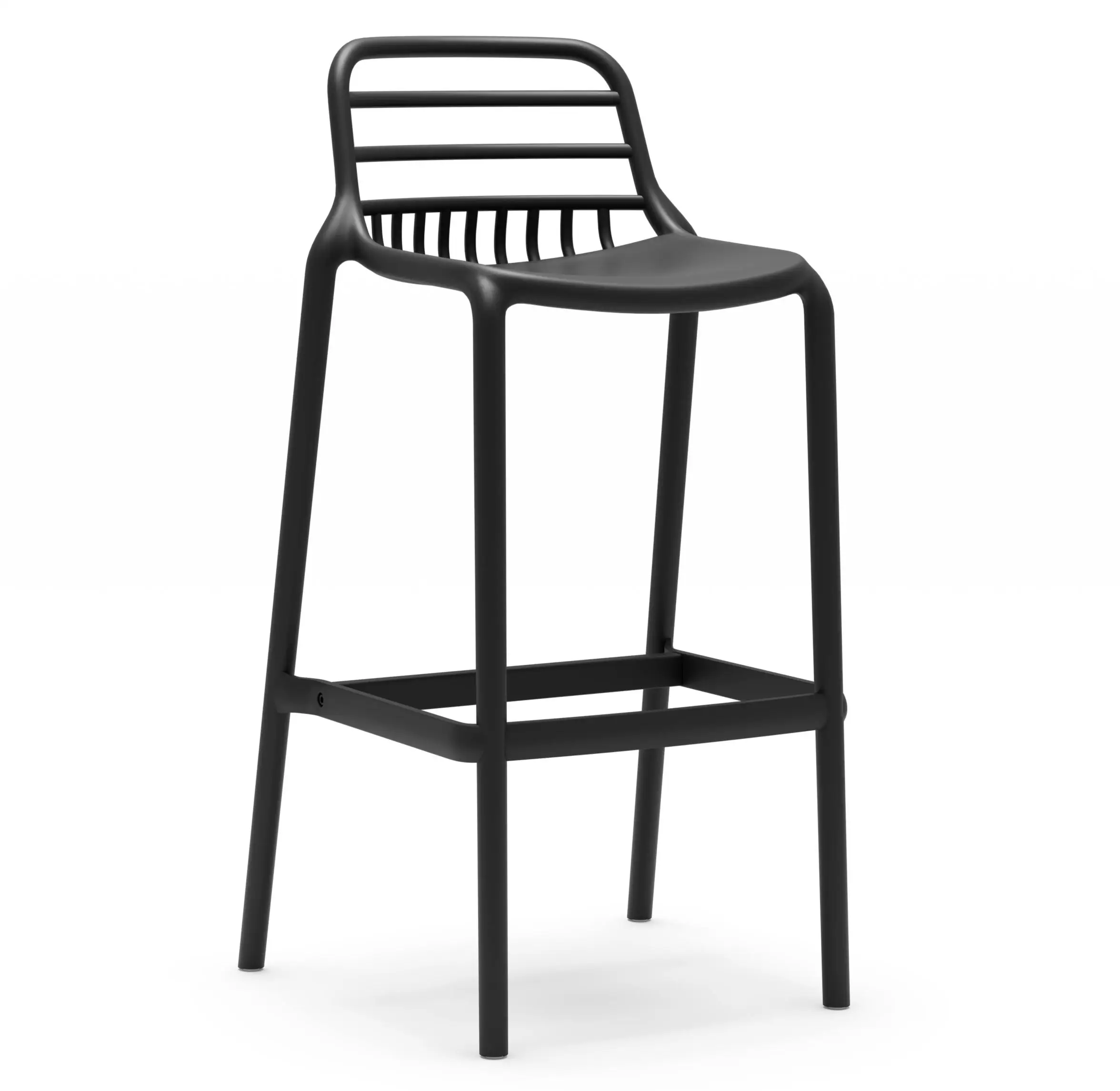 Modern Design High Bar Stool PP Plastic Bar Chair with Hollow out Seat for Living Room Home Bar Outdoor hotel Furniture