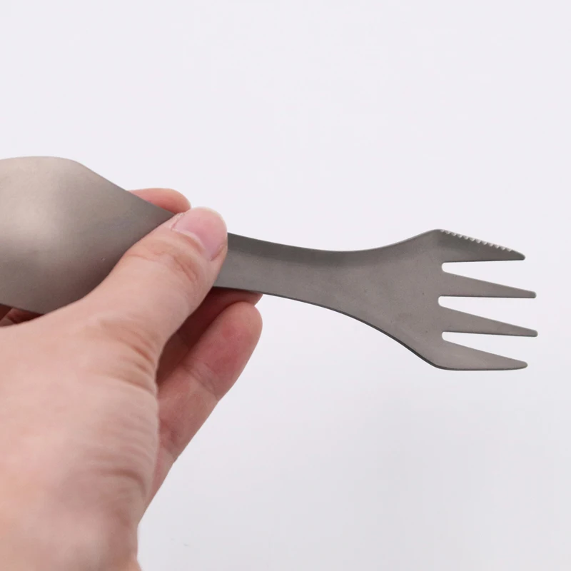 Открытый Кемпинг титана 2 в 1 ложки вилки чашки для чая и кофе Ложки Посуда