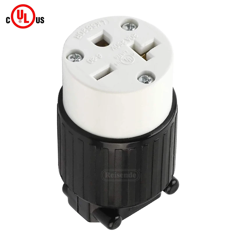 Nema 6-20r Industrial Grade 20a 250v Straight Blade Cord Connector 2p 3w LK5620R Usa Female Plug