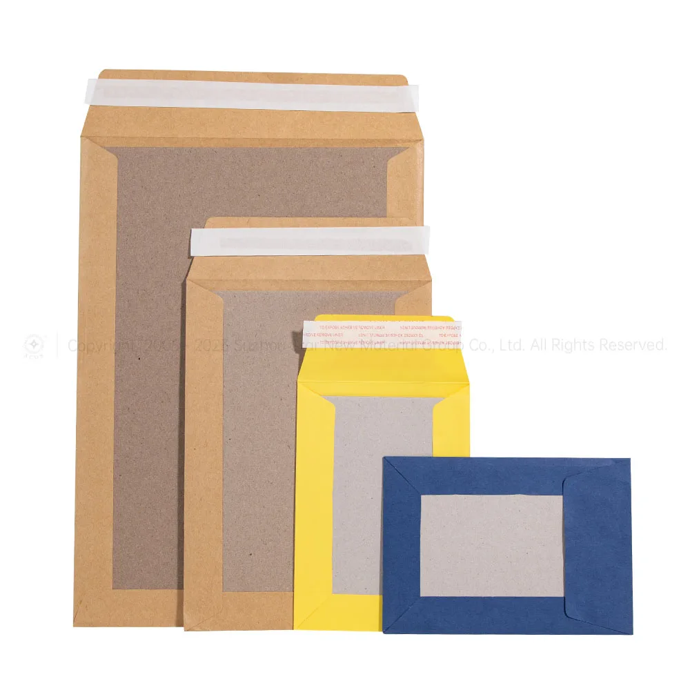 Kraft Paper Envelope with Cardboard Backed for Invitations, 100% Eco-Friendly Mailers for Personalize Gift Cards