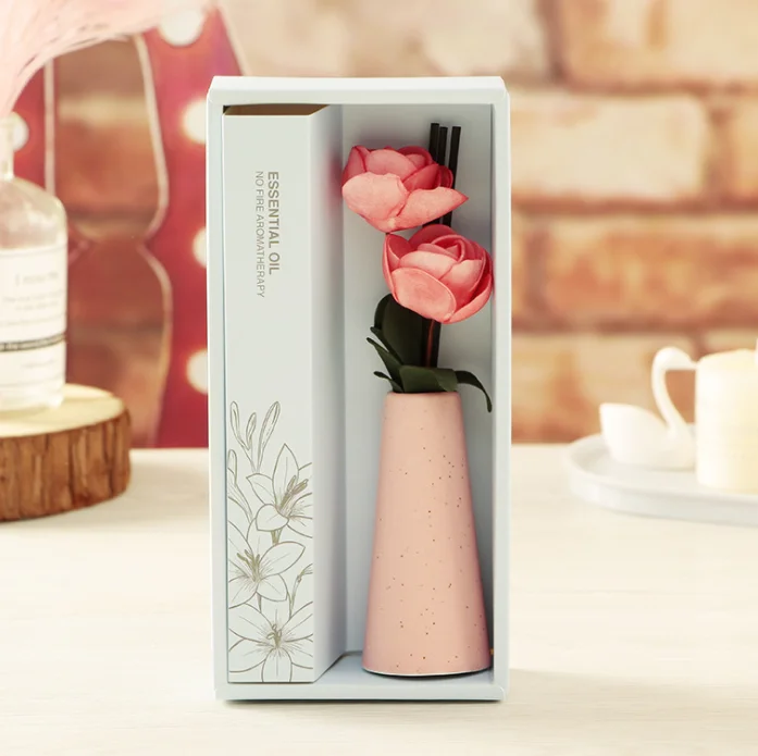 Elegant ceramic sticky vase small blue porcelain vase