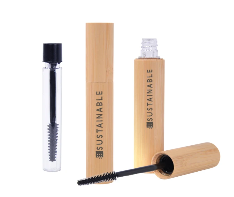 Wholesale Lash Wand Eyelash Brush Tube Mascara Wand Lash Bamboo Products Tubes Eyelash Wooden Brush With Tube