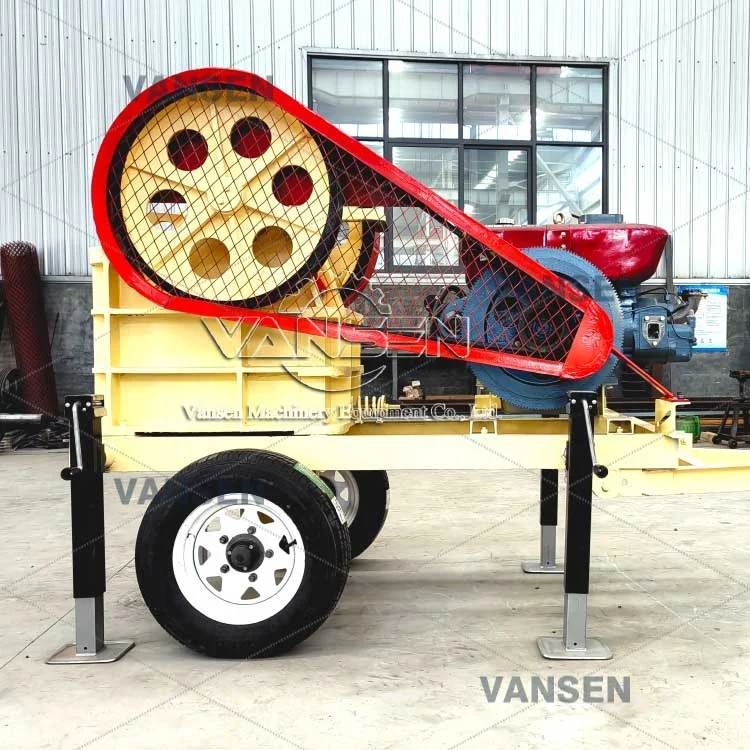 portable small diesel engine ore lime crusher pe jaw crusher for stone