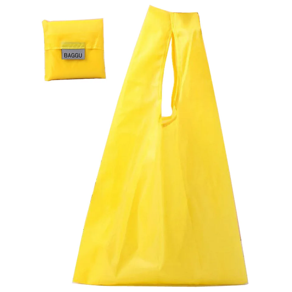 factory direct promotional portable foldable 210d polyester nylon large vest grocery bag shopping bag with logo customized