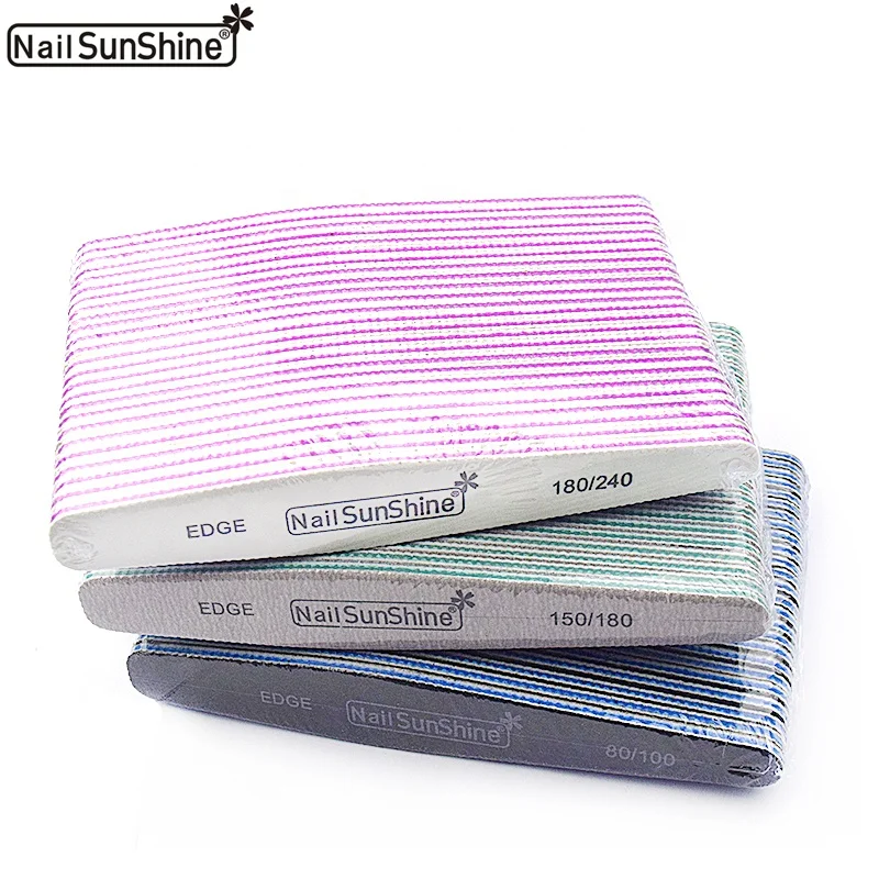 
Professional factory 10years diamond nail file double sided emery board nail file black sanding files zebra gray nail file 