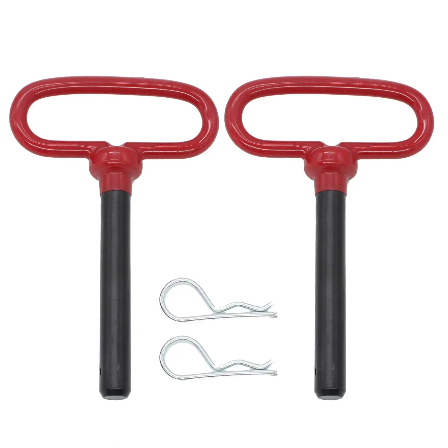 Head Towing Hitch Pin and Clip 1/2 x 3 5/8 inch for Tractor Truck Towing Cargo Red Handle
