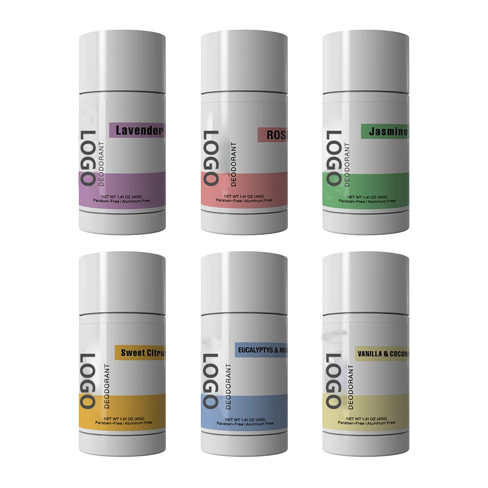 Custom OEM 40g Plastic Tube Empty Solid Perfume Deodorant body deodorant Container Deodorant Packaging Stick