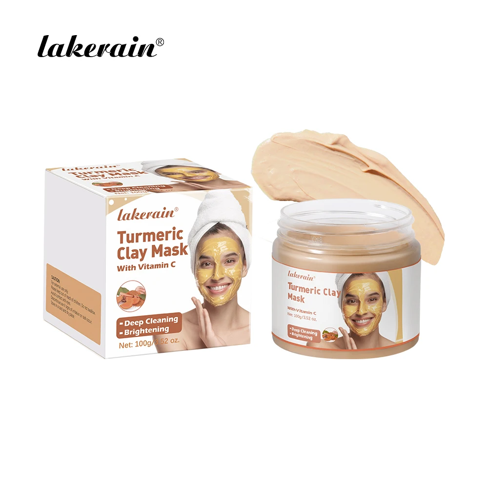 Private Label Oil Balance Natural Acne Treatment Face Clay Turmeric Cruelty Free Vegan Mud Clay Beauty Facial Mask