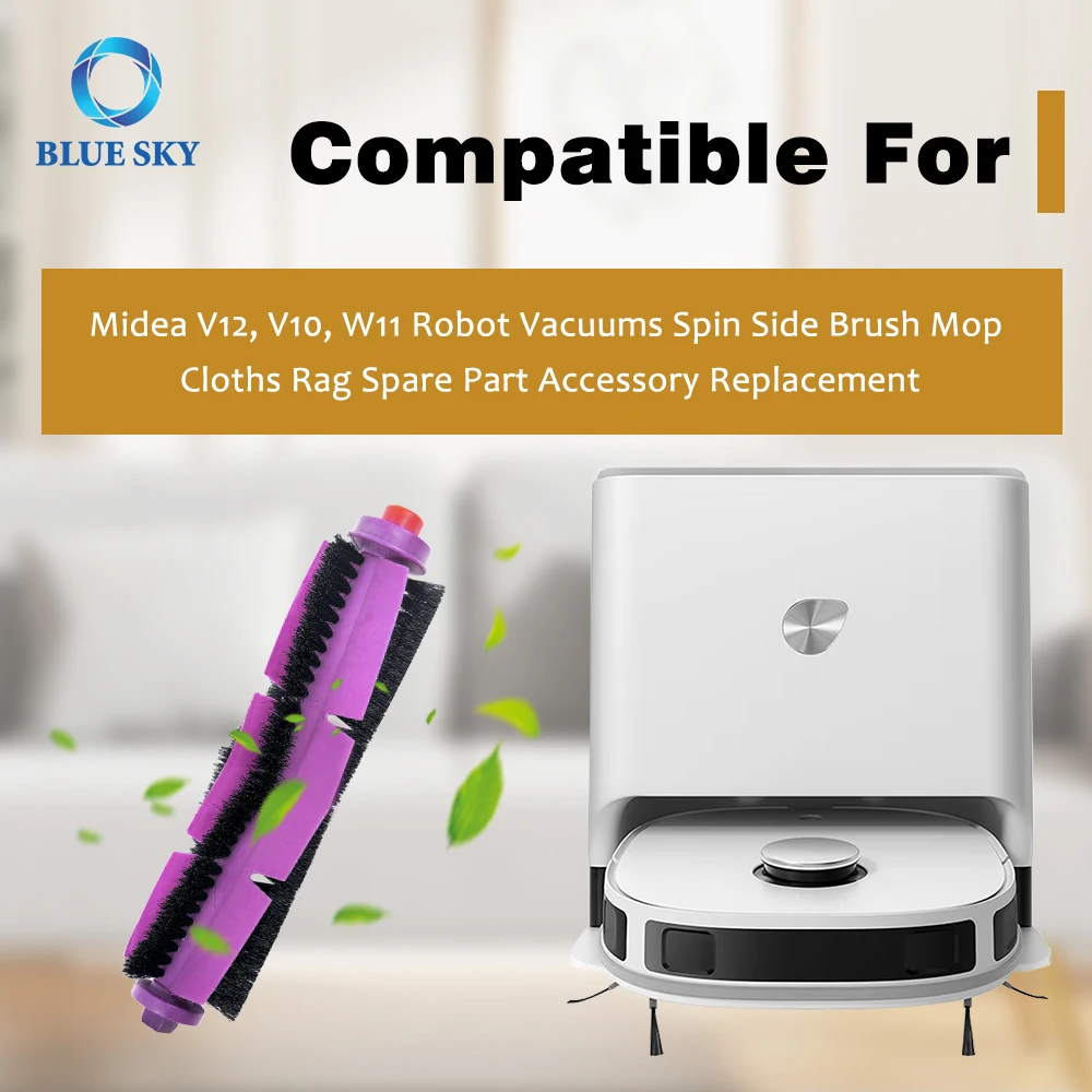 Robot Main Brush Side Brush Mop Cloth HEPA Filter Dust Bag for Mideaa V10 V12 W11 Robot Vacuum Cleaner Spare Parts