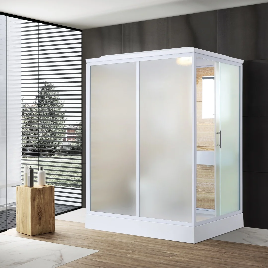 Modern Complete Integrated Shower Cubicle Prefabricated Modular Toilet Basin Sliding Folding Open Style Aluminium Bathroom Unit