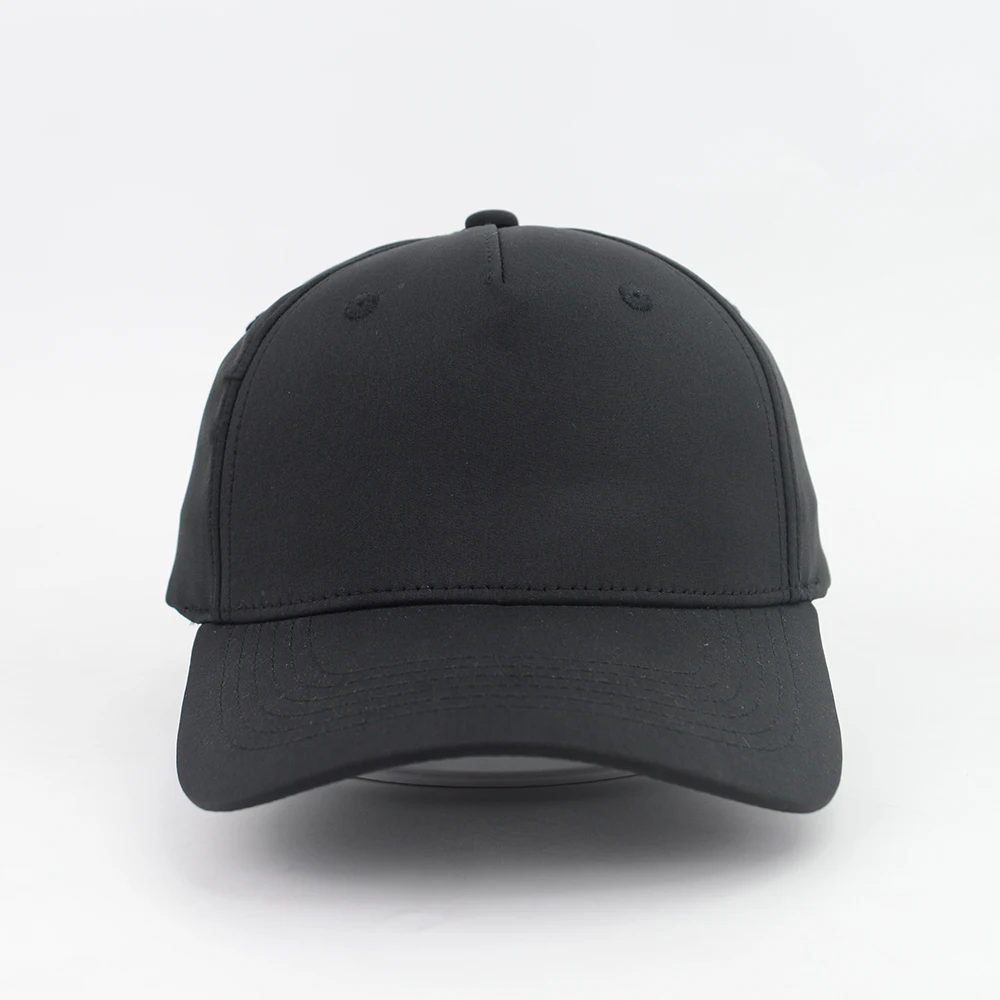 Custom 5 Panel Quick Dry Flex Fitted Mens Hats Waterproof Performance Laser Holes Polyester Perforated Golf Fitted Baseball Cap