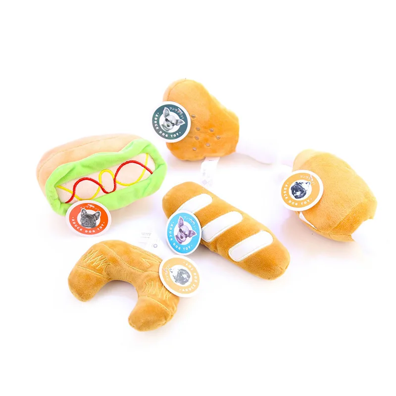  Amazon top seller Factory wholesale Fun simulation food bite resistance dog stuffed toy soft