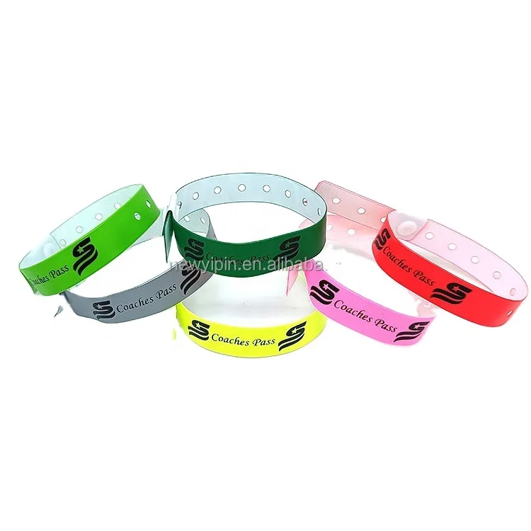 Custom High Quality Soft Comfortable Waterproof PVC Wristbands Customized Identity Vinyl ID Bracelet Wristband For Event