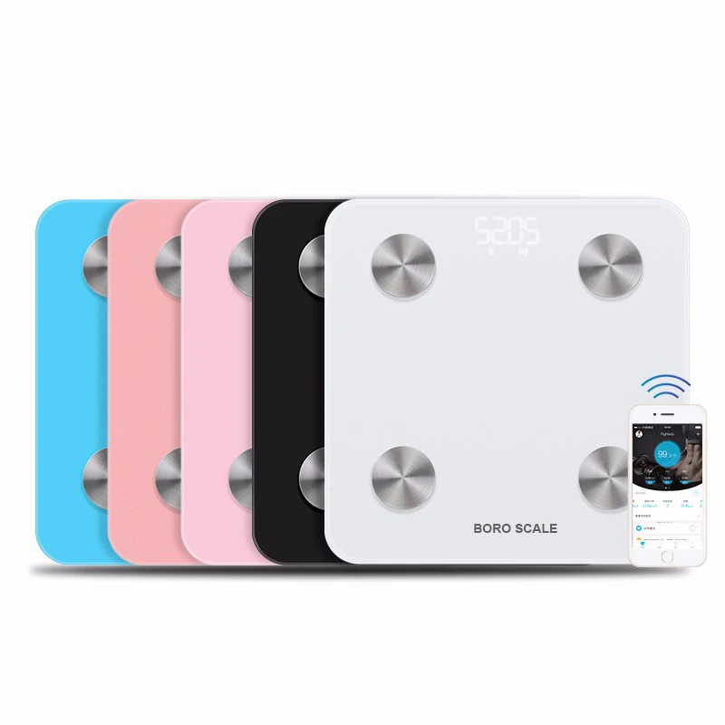 BL-2603 LED High accuracy tempered glass platform 180kg electronic digital bathroom scale