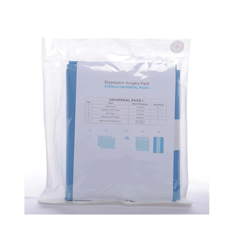 
Sterile General Surgical Kits Customized Disposable Single Use Universal Surgery Drape Packs 