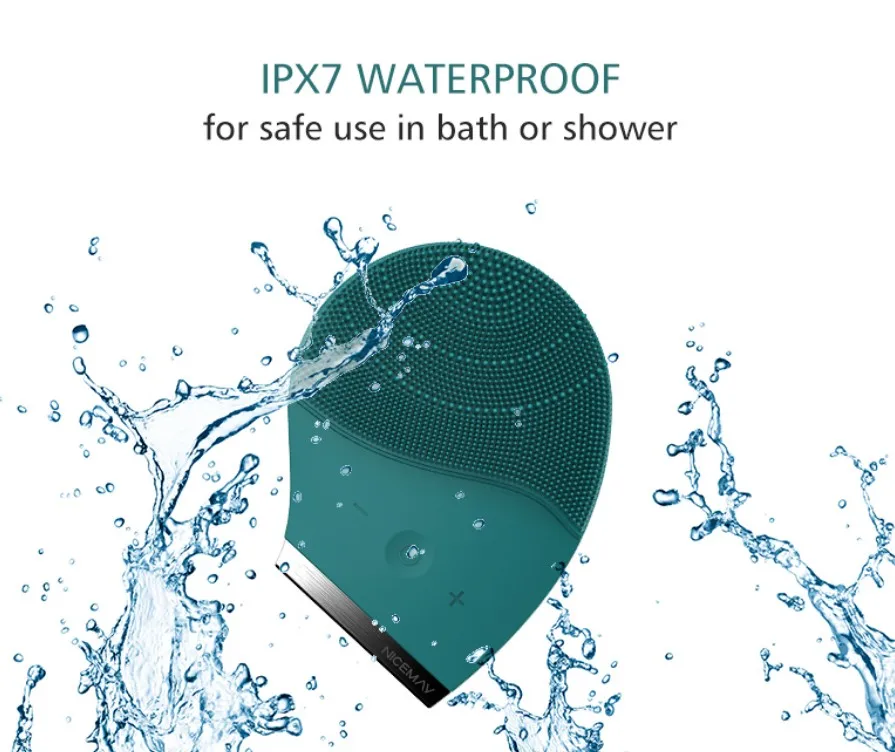 Горячая продажа мини переносная ультразвуковая Вибрация Электрический двухсторонняя силиконовая глубокое очищение лица кисти MR-1385