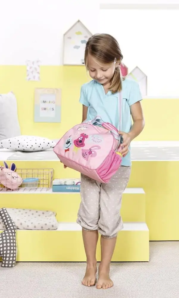 Baby Doll Toy Diaper Bag  Set with Changing Pad Nappy and Toys