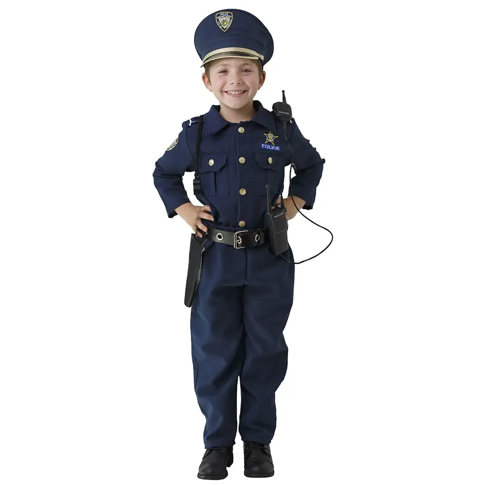 Police Costume Set for Kids Police Officer Costume Cop Uniform Set With Accessories Halloween Cosplay Party Outfits