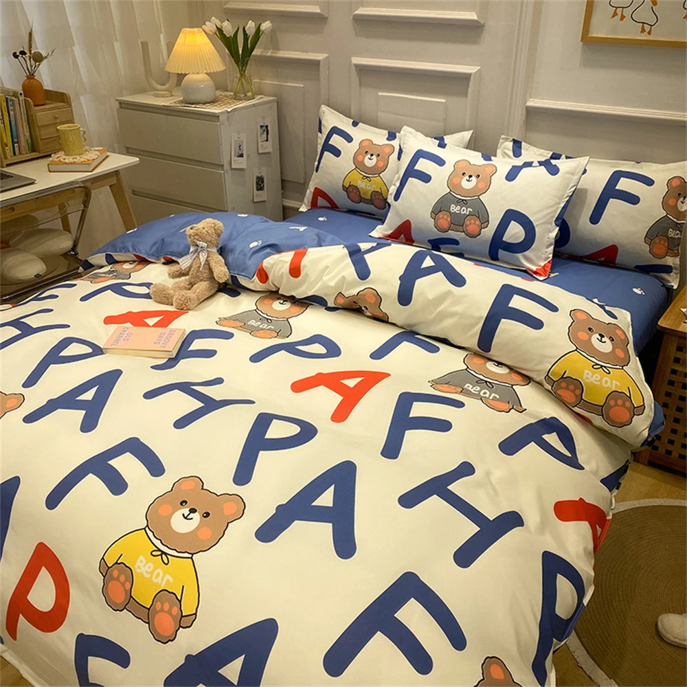 bed cover 100% cotton flower design bed sheet duvet covers with matching curtains round bed covers