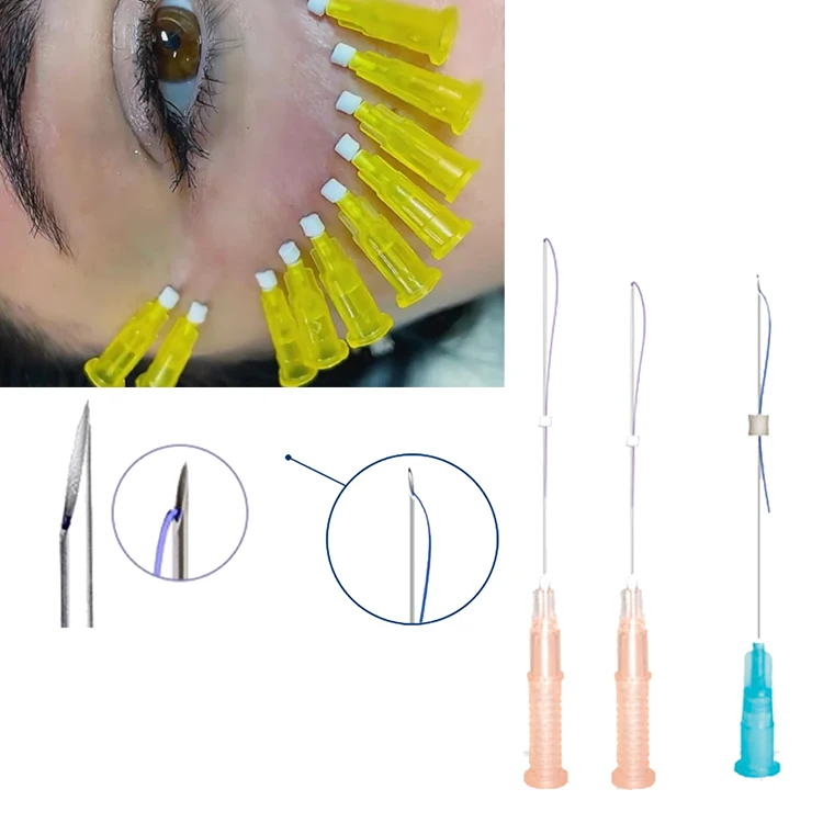 Popular Brand PDO Thread Lift Supplier Eye Bag Wrinkle Crows Feet Lifting Mono Blunt Tip Needle Collagen Eye Threads