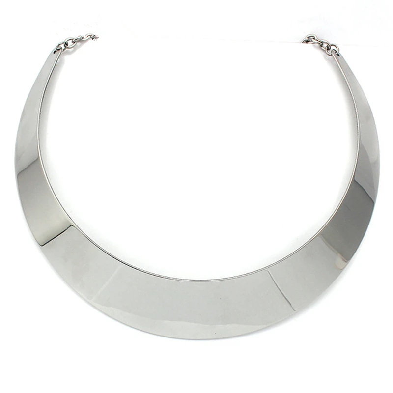 Новое поступление модные ожерелья подвески серебряного/золотого цвета 316L чокер из нержавеющей стали для женщин и мужчин ювелирные изделия колье ожерелье
