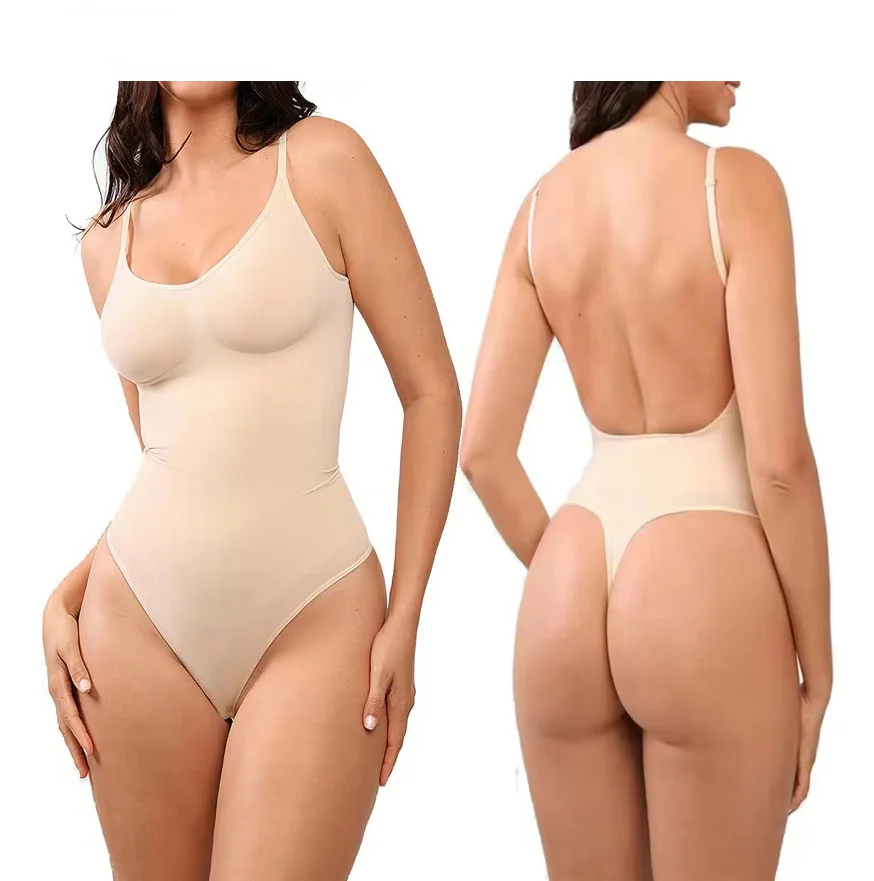 BOJIN New Plus Size High Compression Shapewear High Elasticity Backless Shapers Women Sexy Thick Tummy Control Fajas Bodysuit