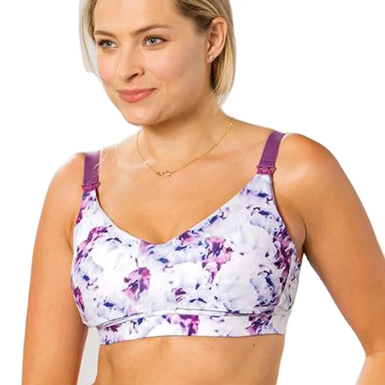 Wholesale Design Built Up Sports Underwear with Digital Print Pattern Sports Yoga Bras Recycle Fabric Plus Size Sports Bra