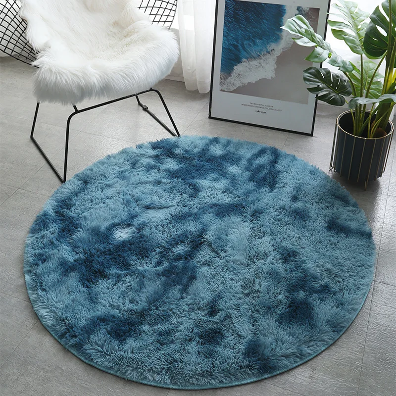 Wholesale Custom special Tie Dye Center Carpet Living Room Carpets and Rugs with round shape  for Bedroom Bedside Floor Mat
