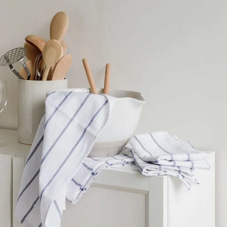 sublimation wholesale embroidered logo absorbent Linen 100% cotton tea kitchen towels