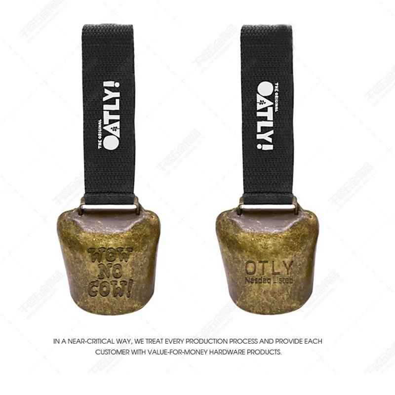 Outdoor sports accessories jewelry rotating buckle magnetic ribbon metal retro style cow bell riding bell