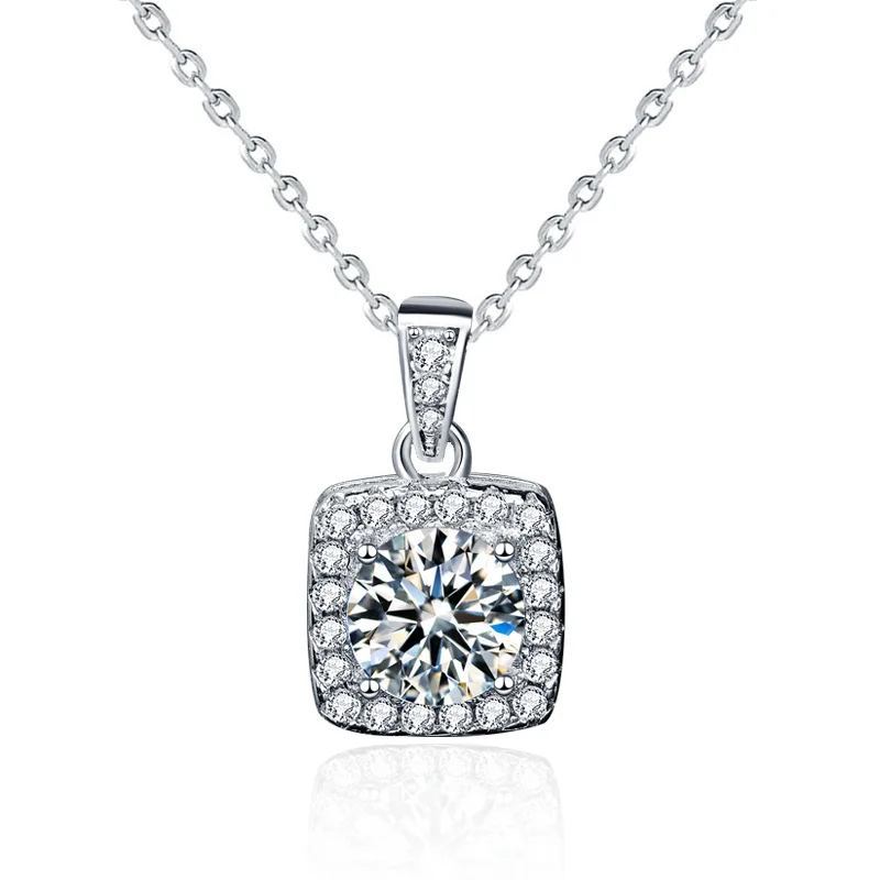 925 sterling silver jewelry cross chain moissanite pendant necklace