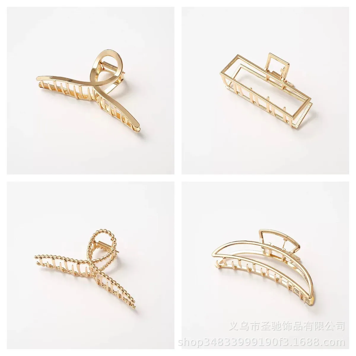 Luma Luxury Trendy Mini Alloy Hair Claw Clip Gold Metal Small Grab Clip Hair Accessories for Kids Girls Ladies