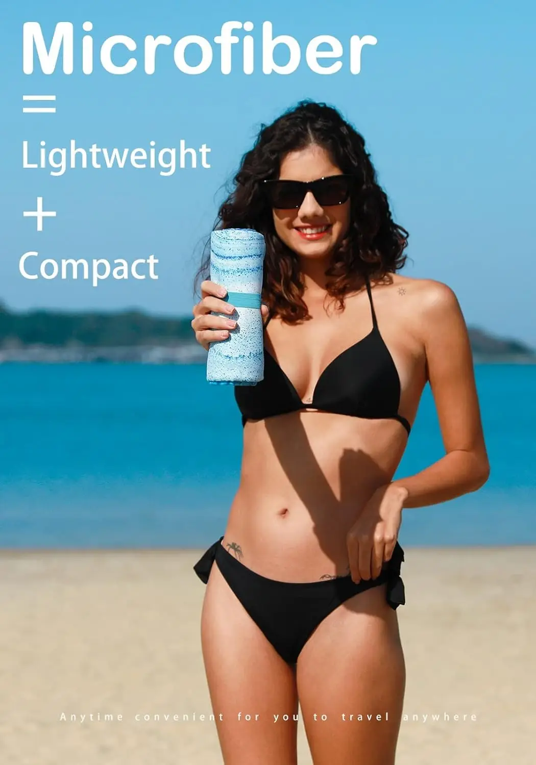 Dual-Sided Microfiber Beach Towel Wool and Fleece for Bath and Travel Customizable Logo Sports Pattern Polyester Material