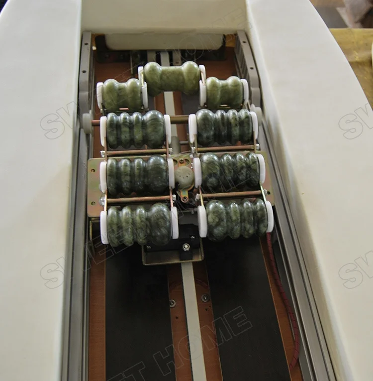 Thermal Heating Jade Roller Shiatsu Massage Bed Airbag Press Leg Part for Living Room Bedroom Hotel or Gym-Leather Furniture