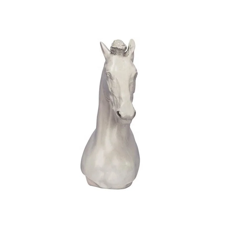 Custom Polyresin fiberglass horse head sculpture For Home Decoration