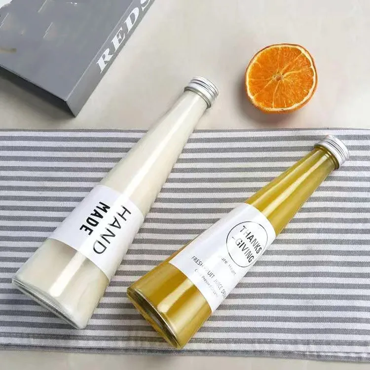 wholesale 250ml 330ml conical flask beverage jars for tea  mikly