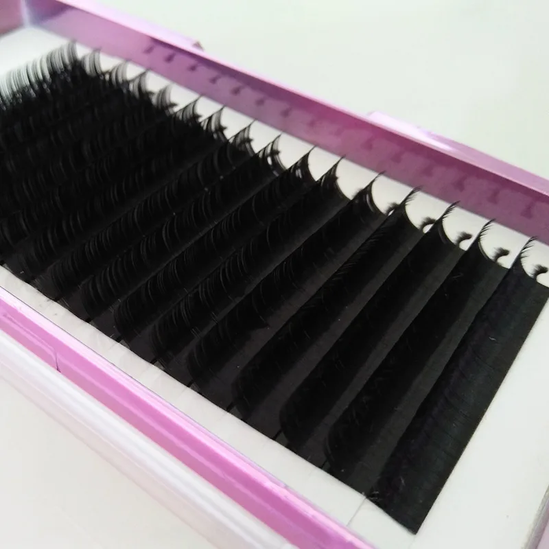 Jet black mega volume soft and very light synthetic silk lashes 0.03 0.05 0.07mm volume cashmere eyelash extension