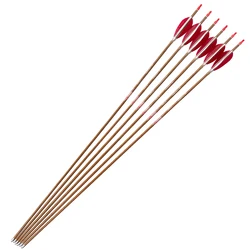 ID4.2mm/.165' Full Carbon Wood Pattern Arrows Shaft Recurve Compound Bow Arrows Hunting Steel Points Pin Nock Arrows