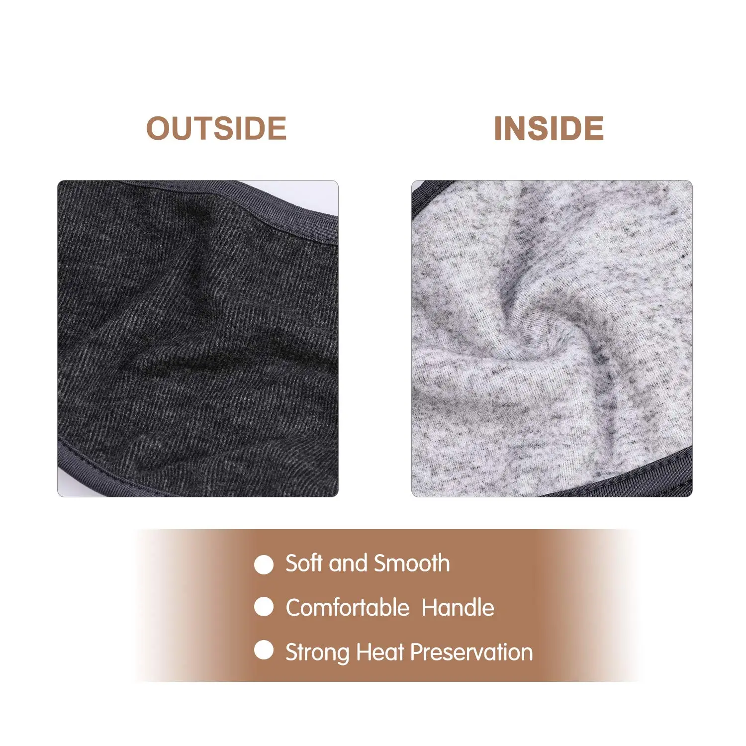 Winter Sports Headbands, 3 Pack Thermal Stretchy Ear Warmers Moisture Wicking Running Head Bands Men and Women Athletic Ear Mu