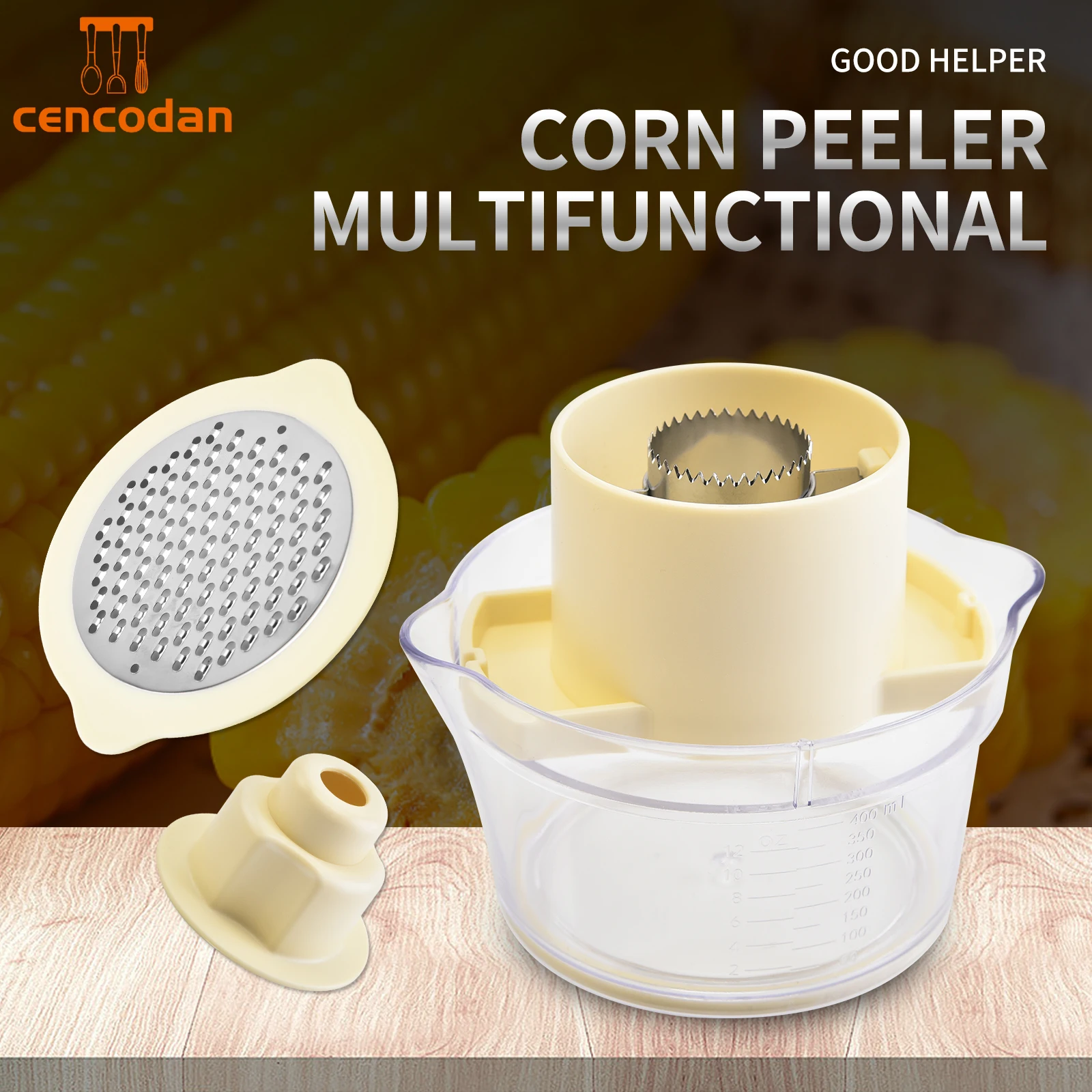 Multi-functional corn stripper stainless steel corn thresher household peeling corn gods kitchen tools garlic grinder