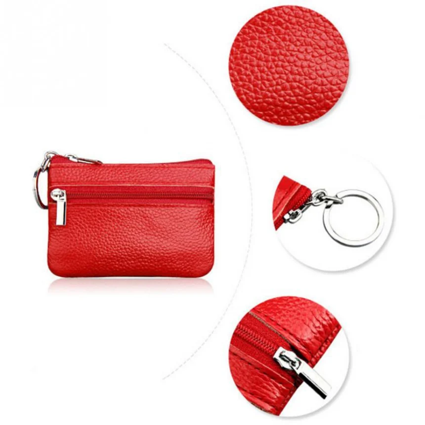 
PU Leather Coin Purses Woman Small Change Money Bags Pocket Wallets Key Holder Case Mini Functional Pouch Zipper Card Wallet 