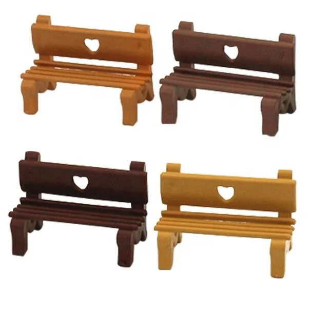 1:75 1:100 1:150 1:200 scale color painted white miniature mode park market bench for architectural building model making