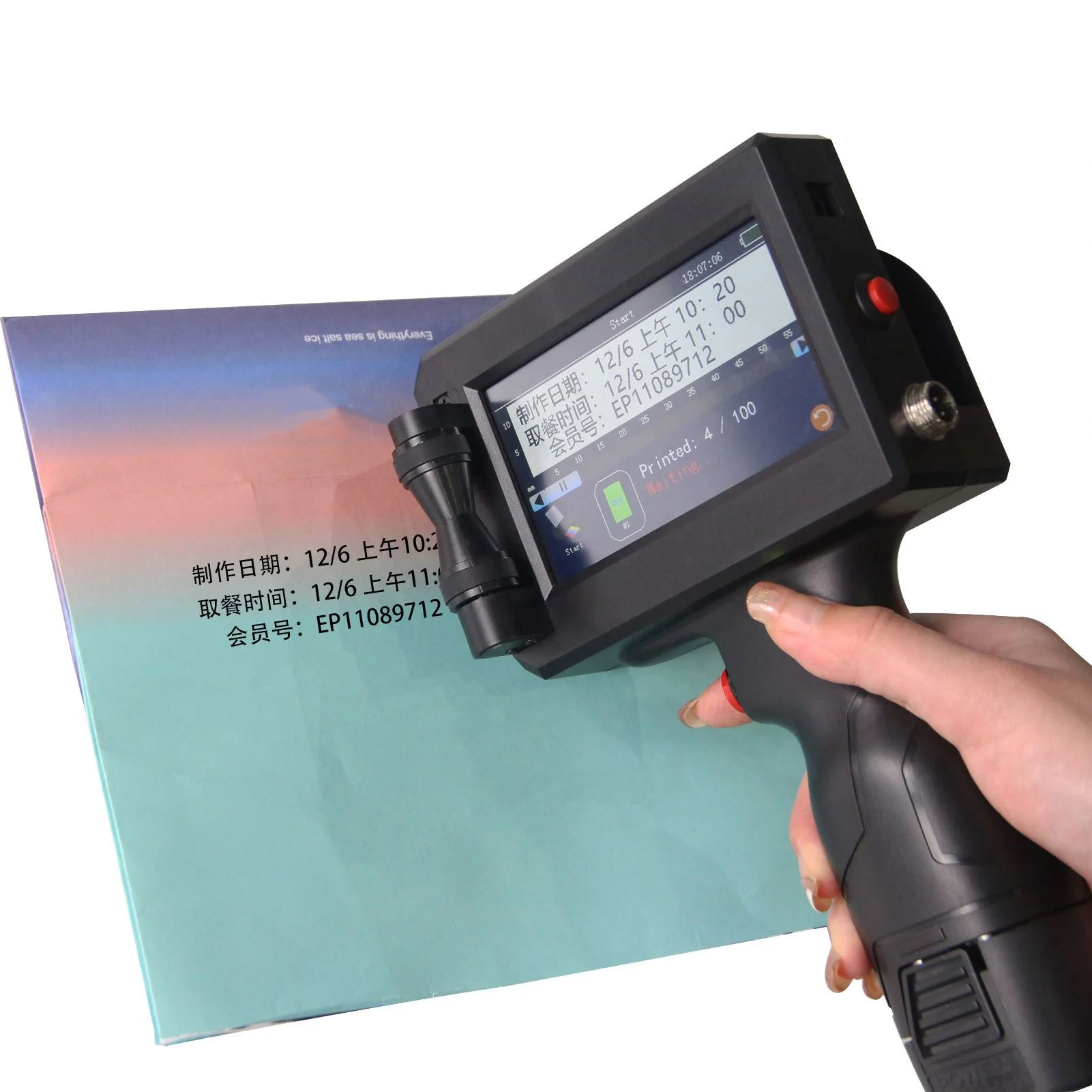 2023 Mini Thermal Inkjet Printer Handheld Mini Printer to Print Production Date Bag Bottle Inkjet Printer