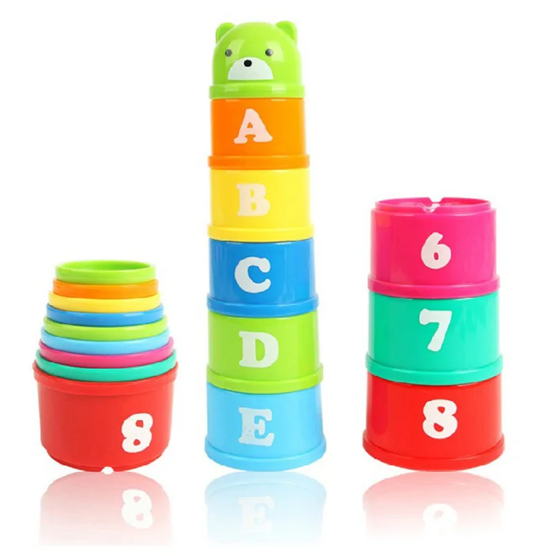 Baby Toys The First Years Stack Up Toy Star Plastic Kids Enamel Cup Bathing Sand Game Cupcake Tall Set Stacking Cups